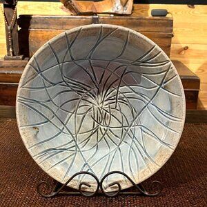 Hand Thrown  Hand Made Studio Art Pottery Bowl Hand Painted Artist Signed OOAK